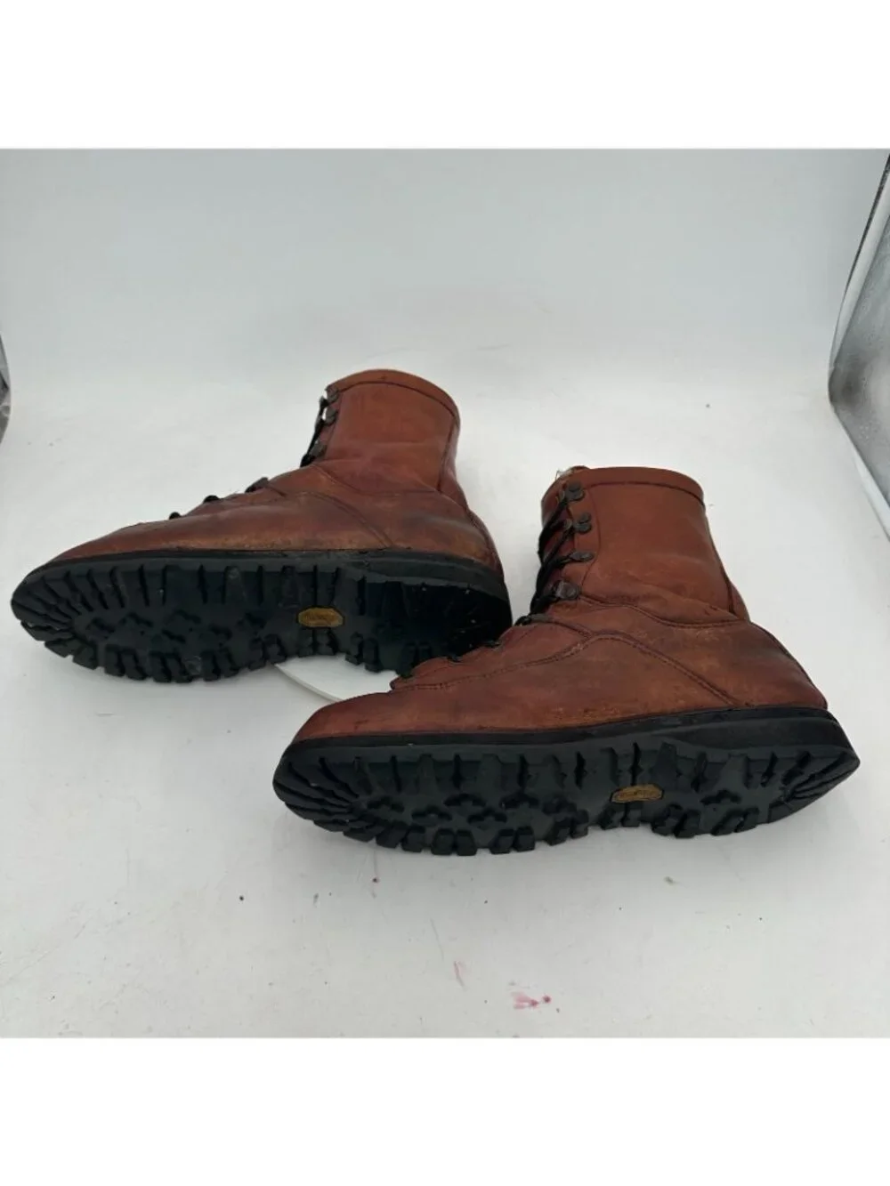 Danner Men Size 11D Brown Leather Vibram Sole Steel Toe Lace Up Combat Boot